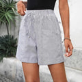 Women's Striped Casual Elastic-waist Shorts Viral Finds Hub