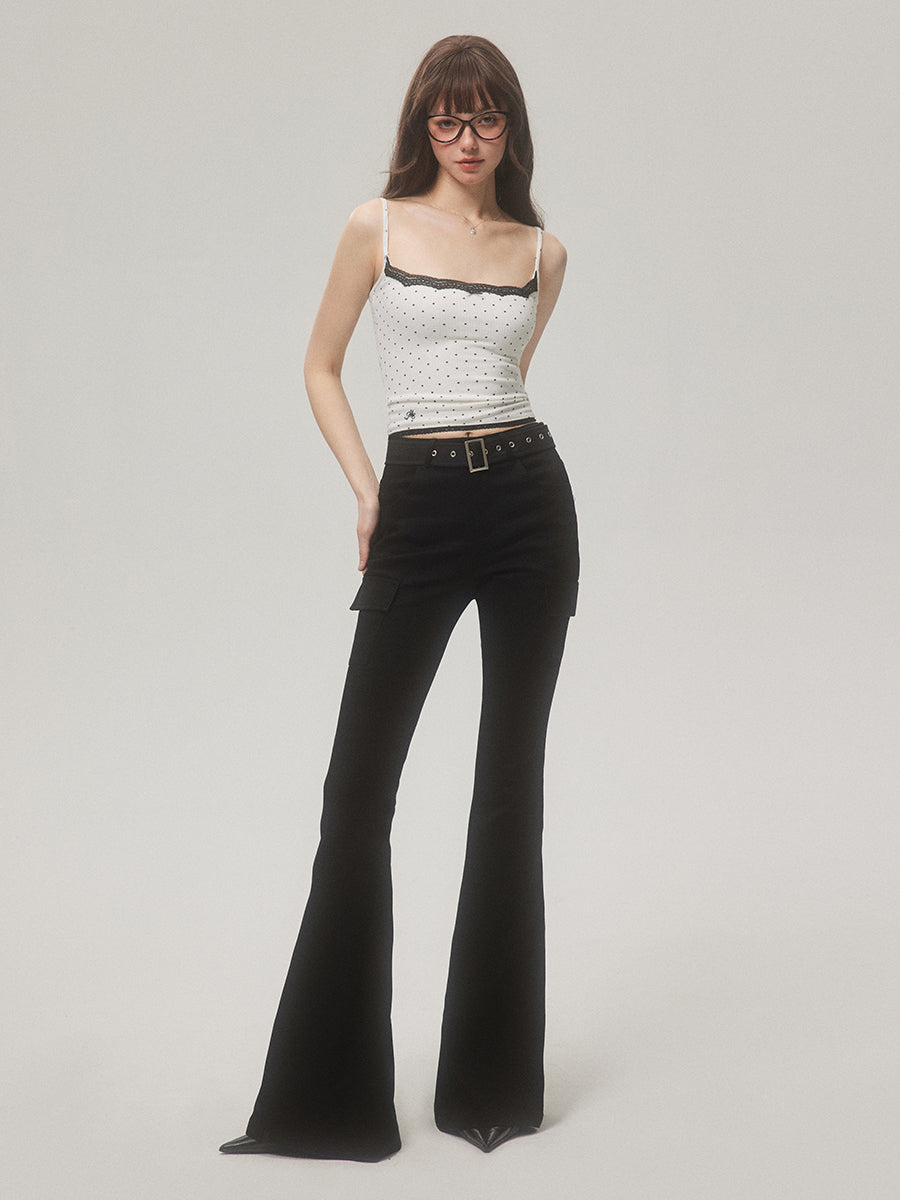 Polka Dot Cherry Lace Camisole Can Be Inner Wear Outer Wear Vest Top Viral Finds Hub