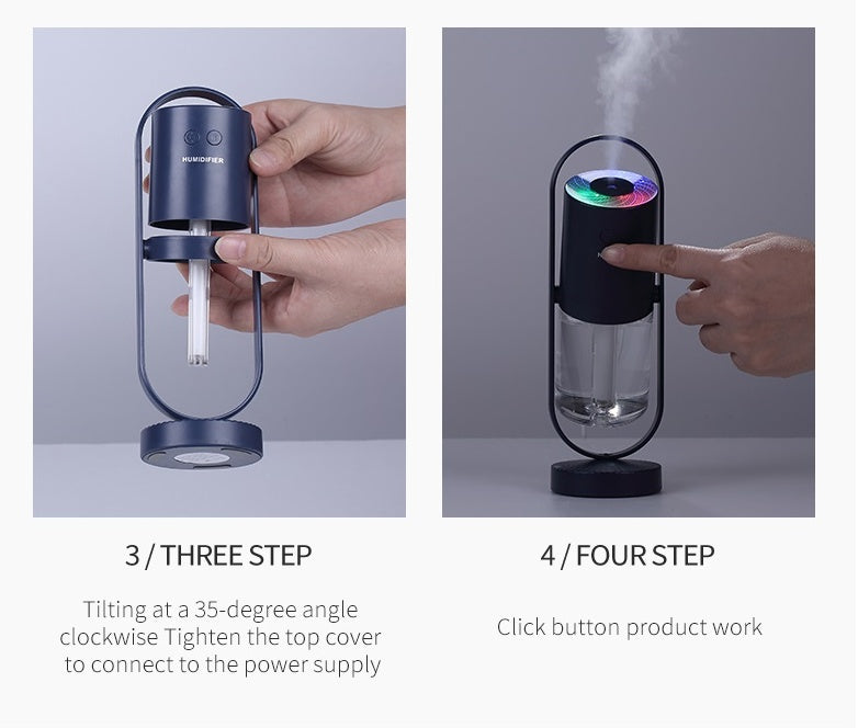 Magic Shadow USB Air Humidifier For Home With Projection Night Lights Ultrasonic Car Mist Maker Mini Office Air Purifier Viral Finds Hub