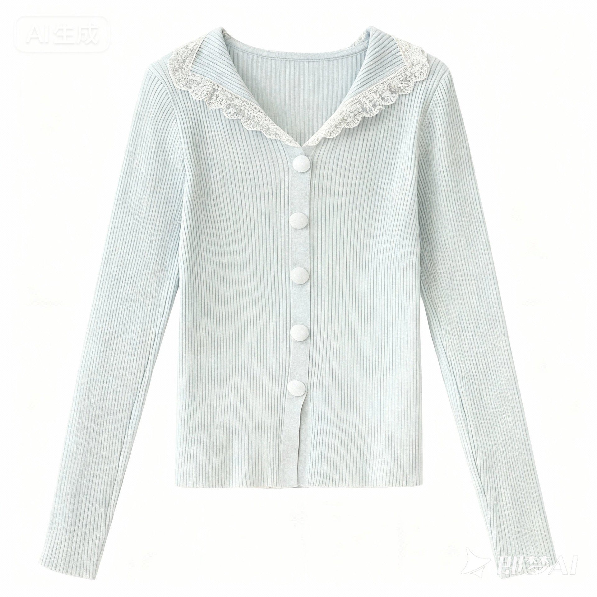 Gentle-style Lace Doll-collar Knit Sweater Viral Finds Hub