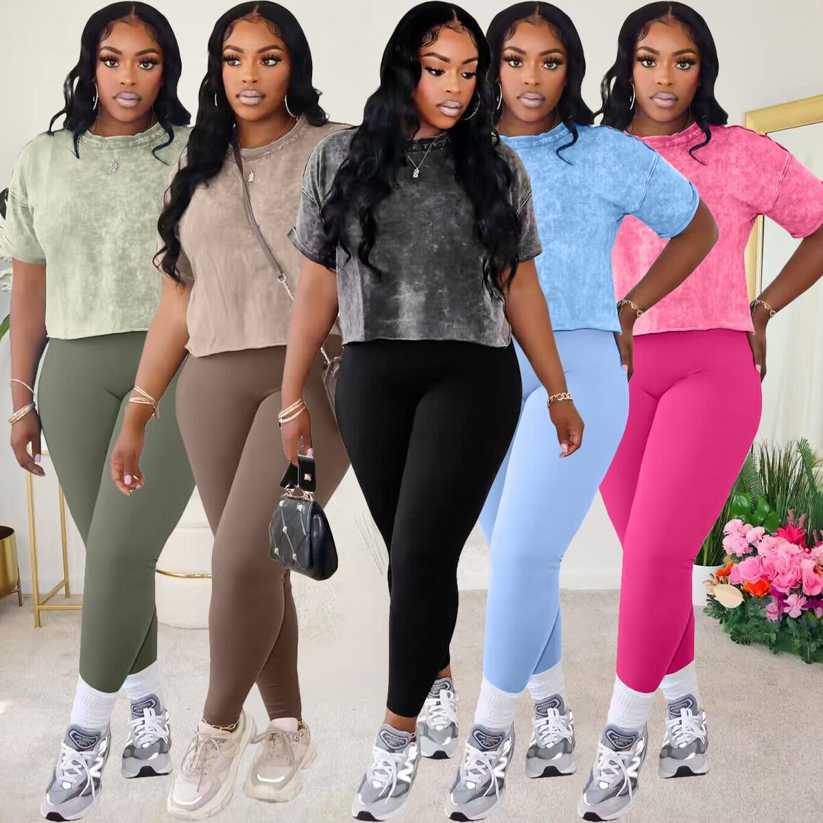 Women's Printed Casual Sports Two-Piece Set Viral Finds Hub
