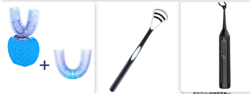 360 Degrees Intelligent Automatic Electric  Toothbrush Waterproof U Type Tooth Brush Whitening Blue Light USB Charging Viral Finds Hub
