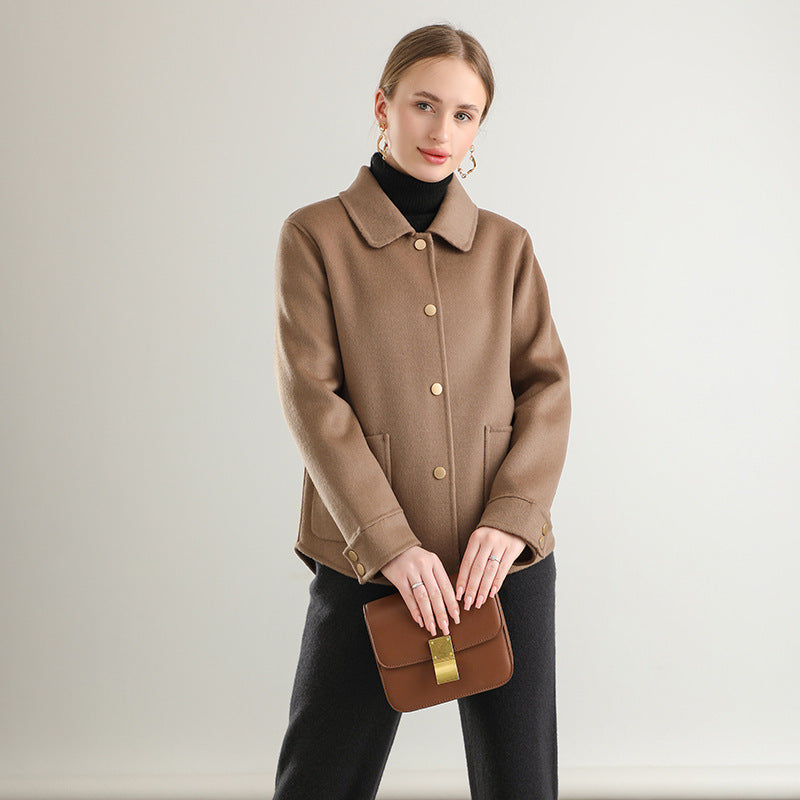 Autumn And Winter New Polo Collar Solid Color Coat For Women Viral Finds Hub