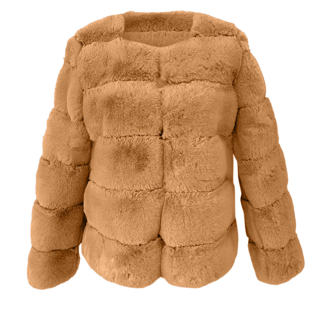 Women's Coat Fox Horizontal Stitching Artificial Fur Viral Finds Hub