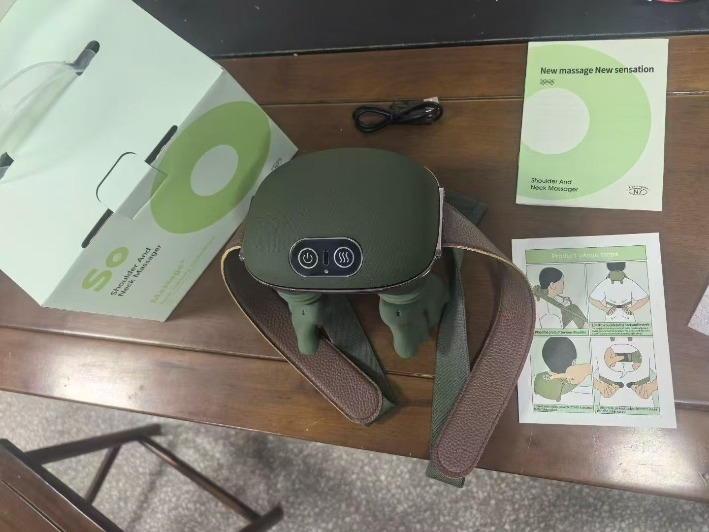Electric Neck And Shoulder Muscle Massager Wireless Shoulder And Back Kneading Massage Shawl Neck Masajeador Relax Pain Relief Viral Finds Hub