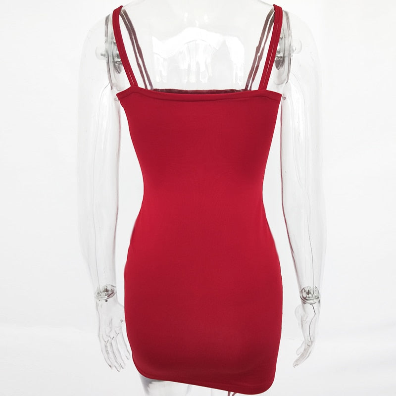 Articat Spaghetti Strap Sexy Backless Women Summer Dress Strapless Bodycon Bandage Party Dresses Vestidos Club Mini Dress Viral Finds Hub