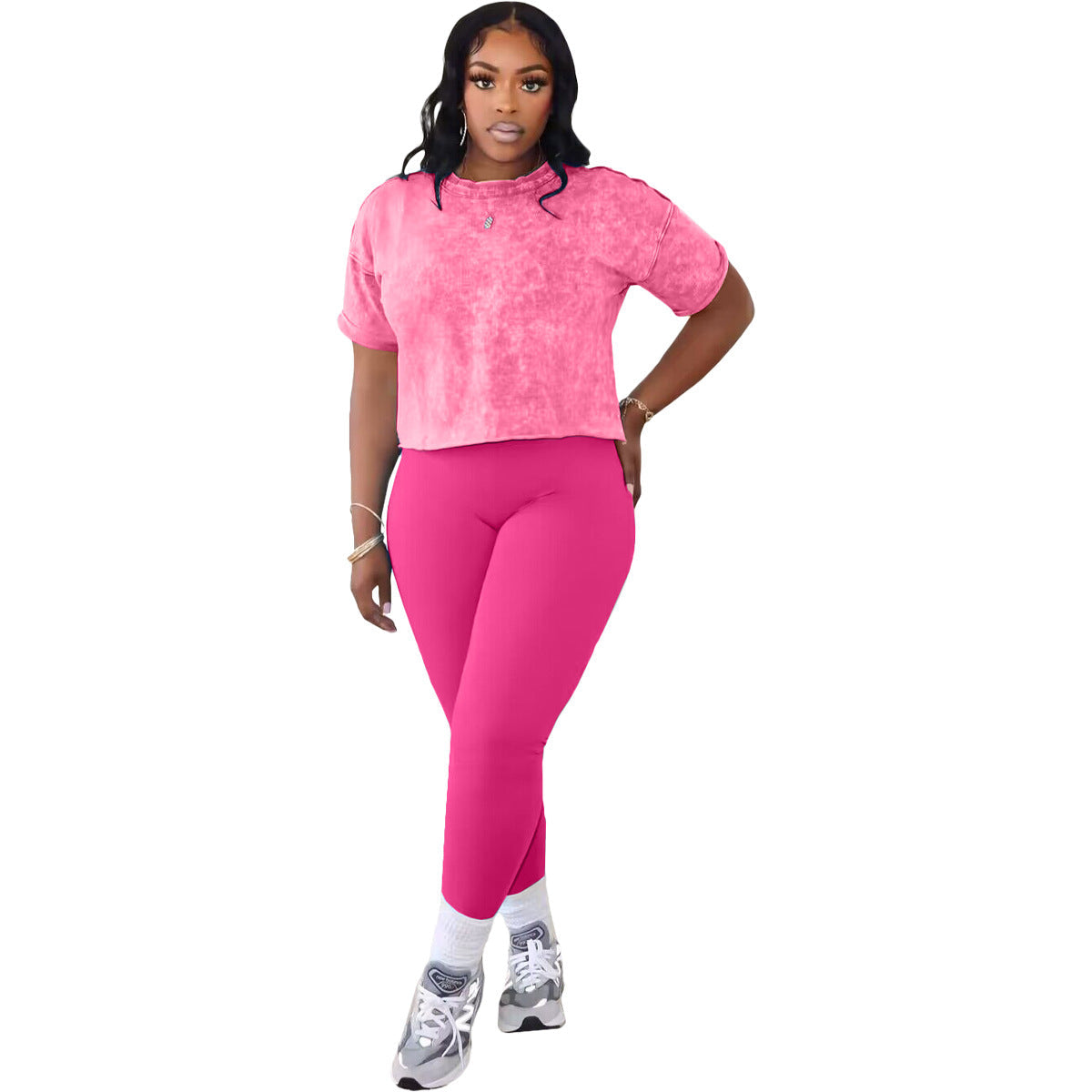 Women's Printed Casual Sports Two-Piece Set Viral Finds Hub
