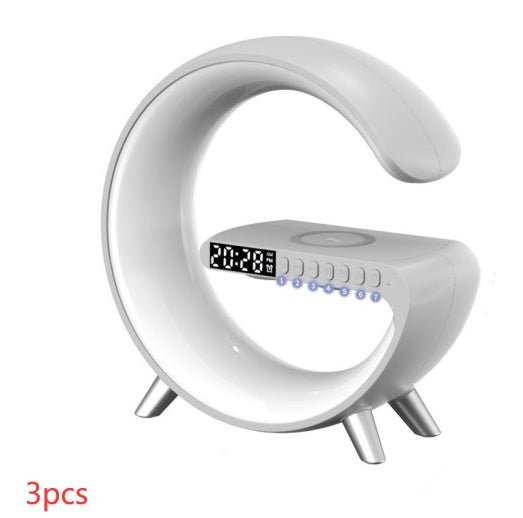 New Intelligent G Shaped LED Lamp Bluetooth Speake Wireless Charger Atmosphere Lamp App Control For Bedroom Home Decor Viral Finds Hub