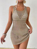 Women's Knitted Beach Cover-Up Dress Viral Finds Hub