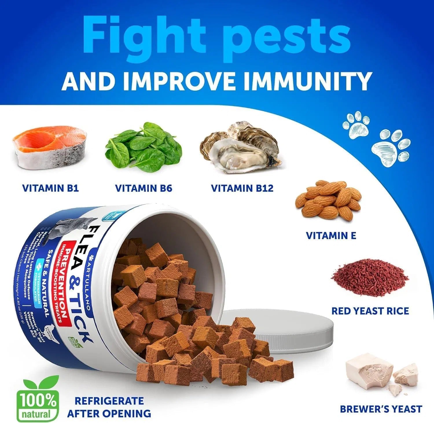 Flea Treatment For Cats Natural Flea And Tick Prevention Supplement For Cats Kittens Chewable Daily Oral Pills With Vitamins 135 Soft Chews Skin & Coat Dental Treats Digestion CANNOT Be Sold On Amazon Viral Finds Hub