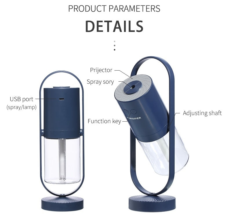 Magic Shadow USB Air Humidifier For Home With Projection Night Lights Ultrasonic Car Mist Maker Mini Office Air Purifier Viral Finds Hub