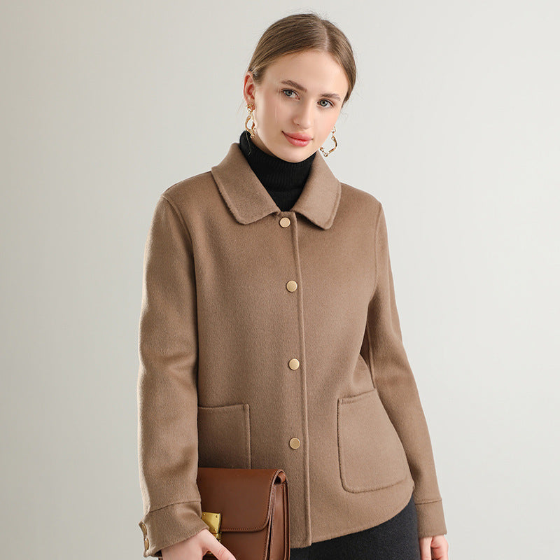 Autumn And Winter New Polo Collar Solid Color Coat For Women Viral Finds Hub