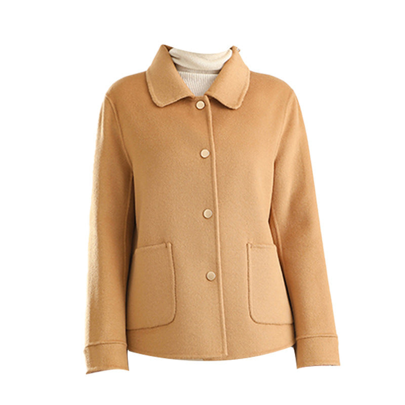 Autumn And Winter New Polo Collar Solid Color Coat For Women Viral Finds Hub