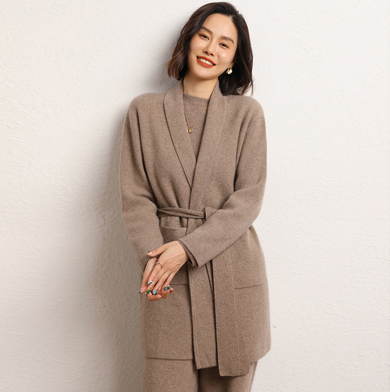 Fall Winter Fashion Mid-length Knitted Coat For Women Viral Finds Hub