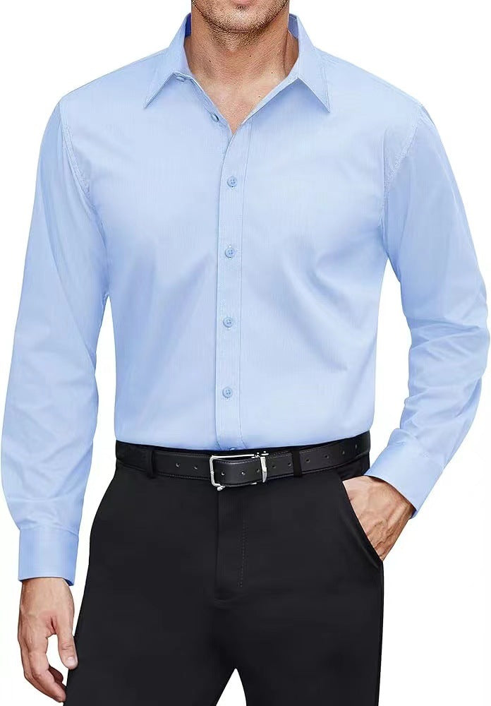 European And American Style Solid-color Men's Shirt Viral Finds Hub
