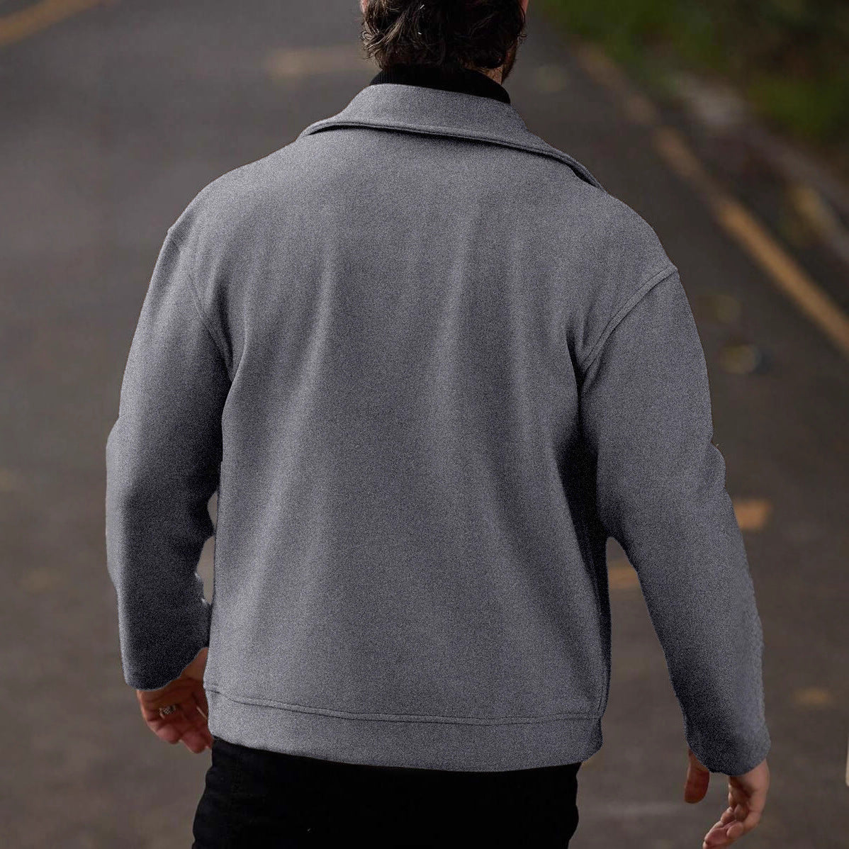 Men's Wool Coat Loose Casual Jacket Viral Finds Hub