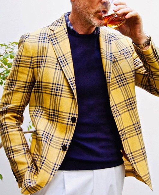 Business-Casual Printed Blazer With Double Buttons Viral Finds Hub