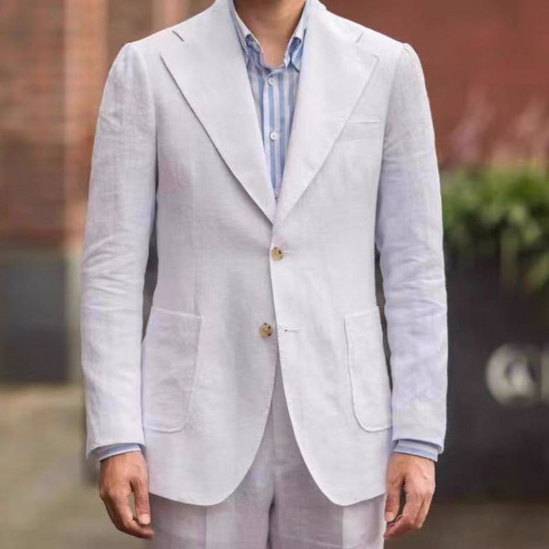 Retro Neapolitan Casual Solid-Colored Slim-Fit Blazer Viral Finds Hub