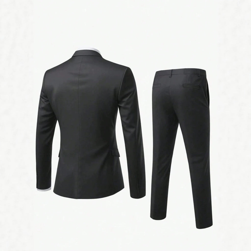 Mens Solid-Colored Suit Formal Gentlemans Suit Set Viral Finds Hub