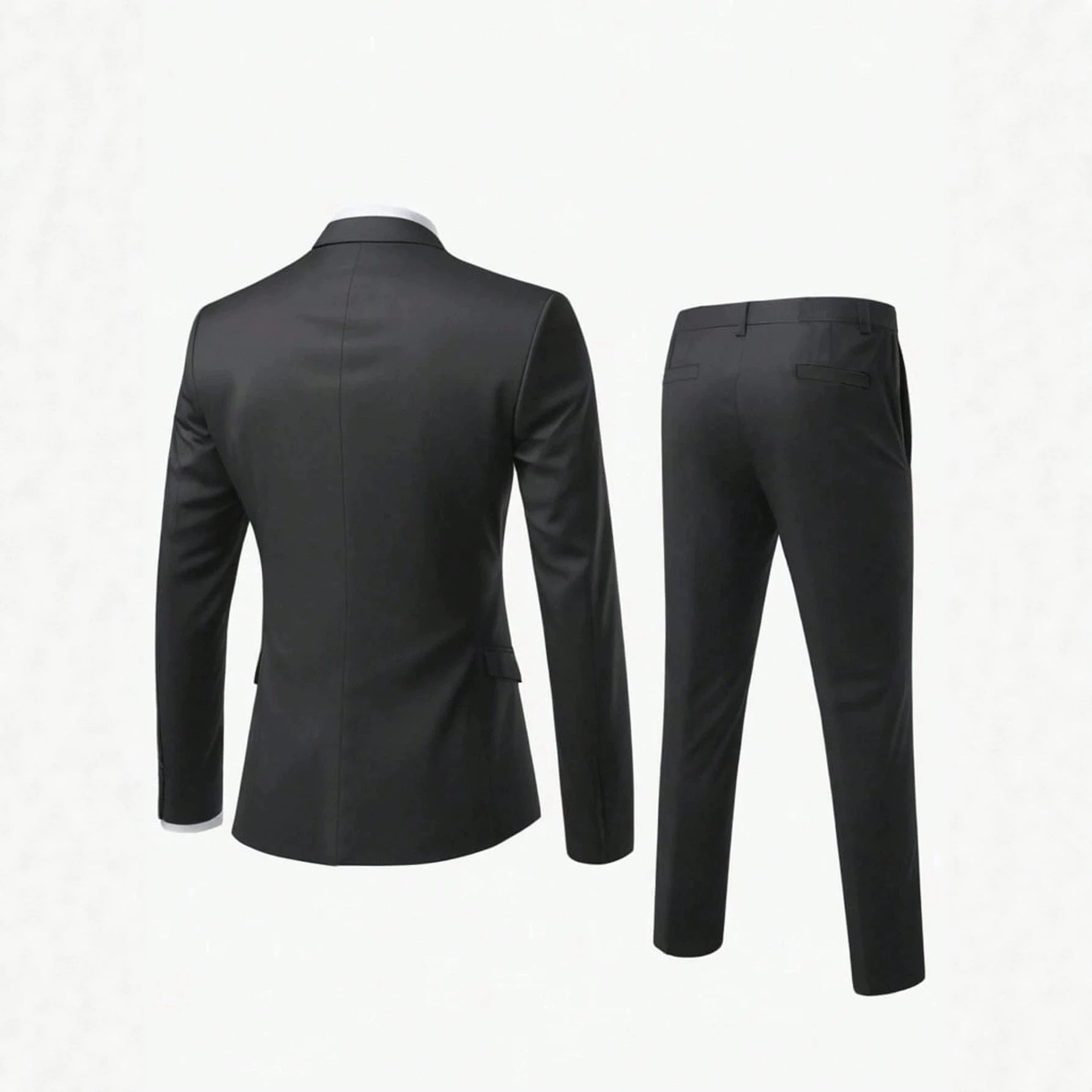 Mens Solid-Colored Suit Formal Gentlemans Suit Set Viral Finds Hub