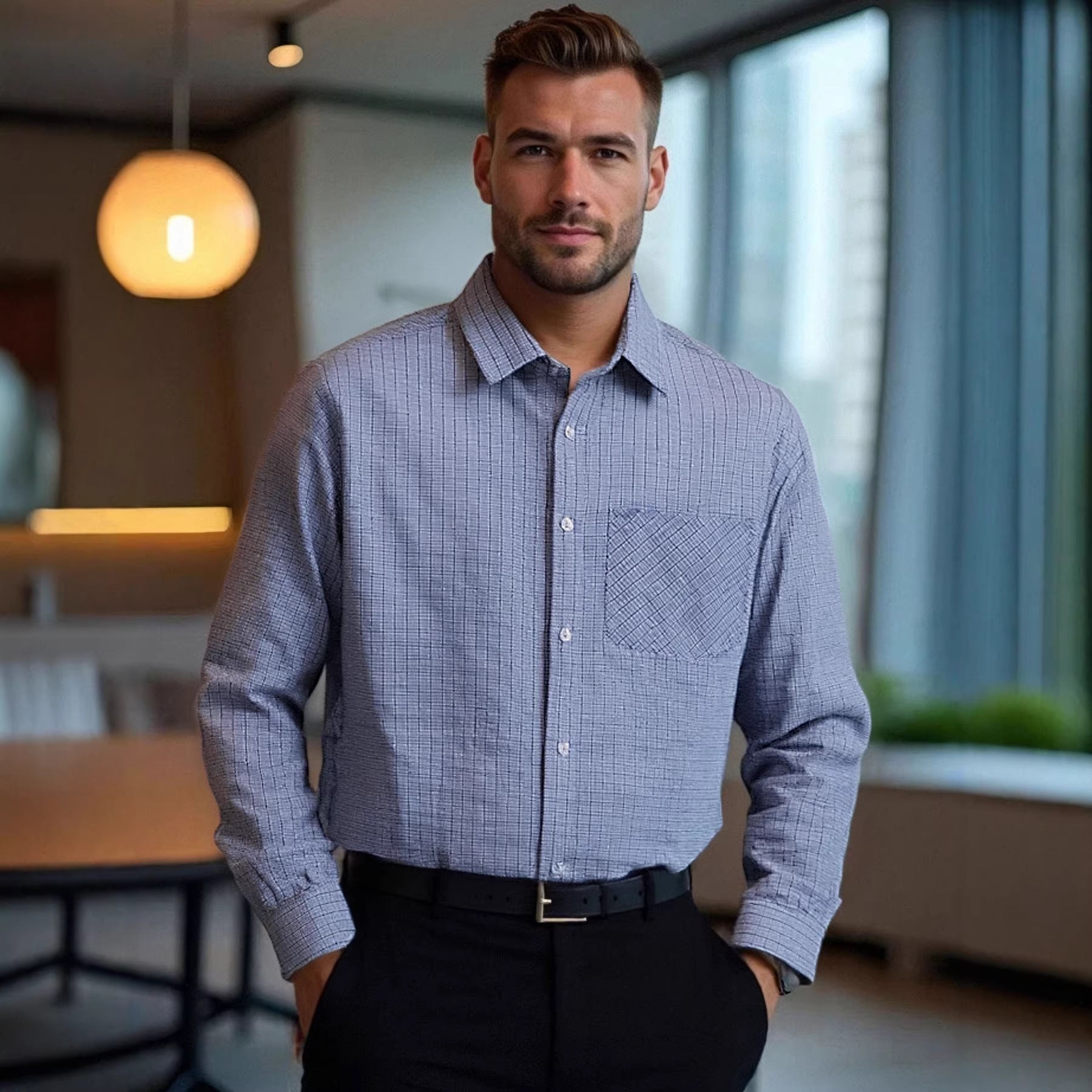 Men's Business-Casual Multi-Color Lapel Shirt Viral Finds Hub