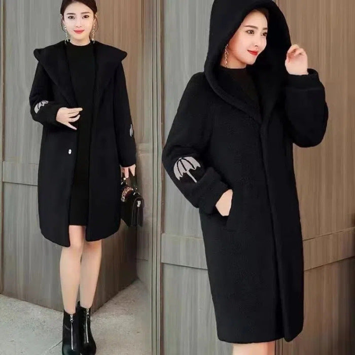 Wool Double-sided Fleece Coat Embroidery Thickening Viral Finds Hub