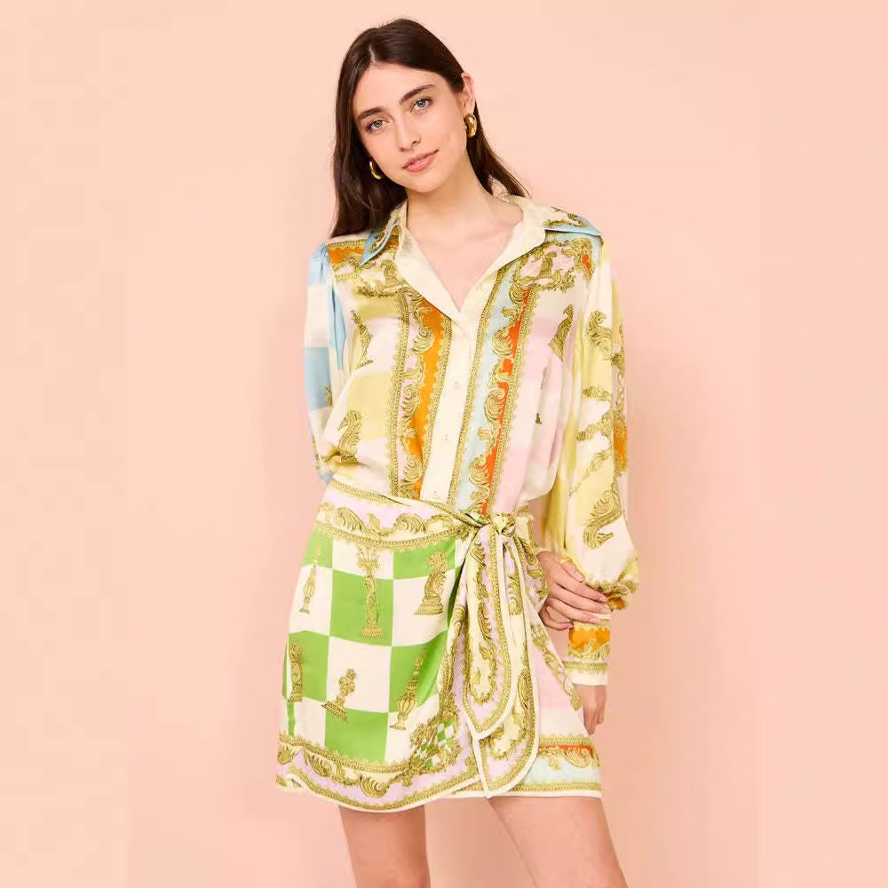 Women's Printed Holiday Fashion Casual Dress Viral Finds Hub
