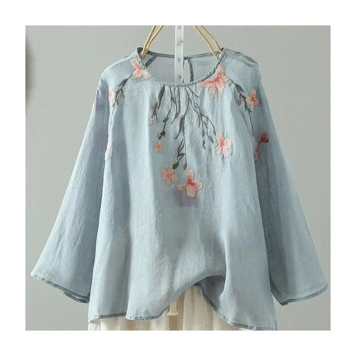 Embroidered Sun-Protective Long-Sleeve Shirt For Women Viral Finds Hub