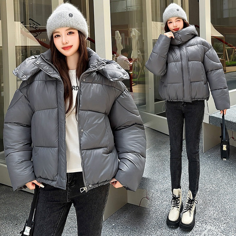 Elegant Fluffy Hooded Cotton Jacket Puffer Jacket Coat Warm Commute Viral Finds Hub