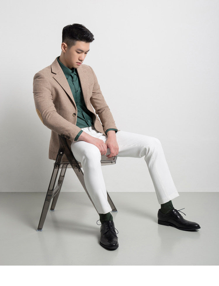 Retro Light Khaki European Style Casual Single Suit Viral Finds Hub