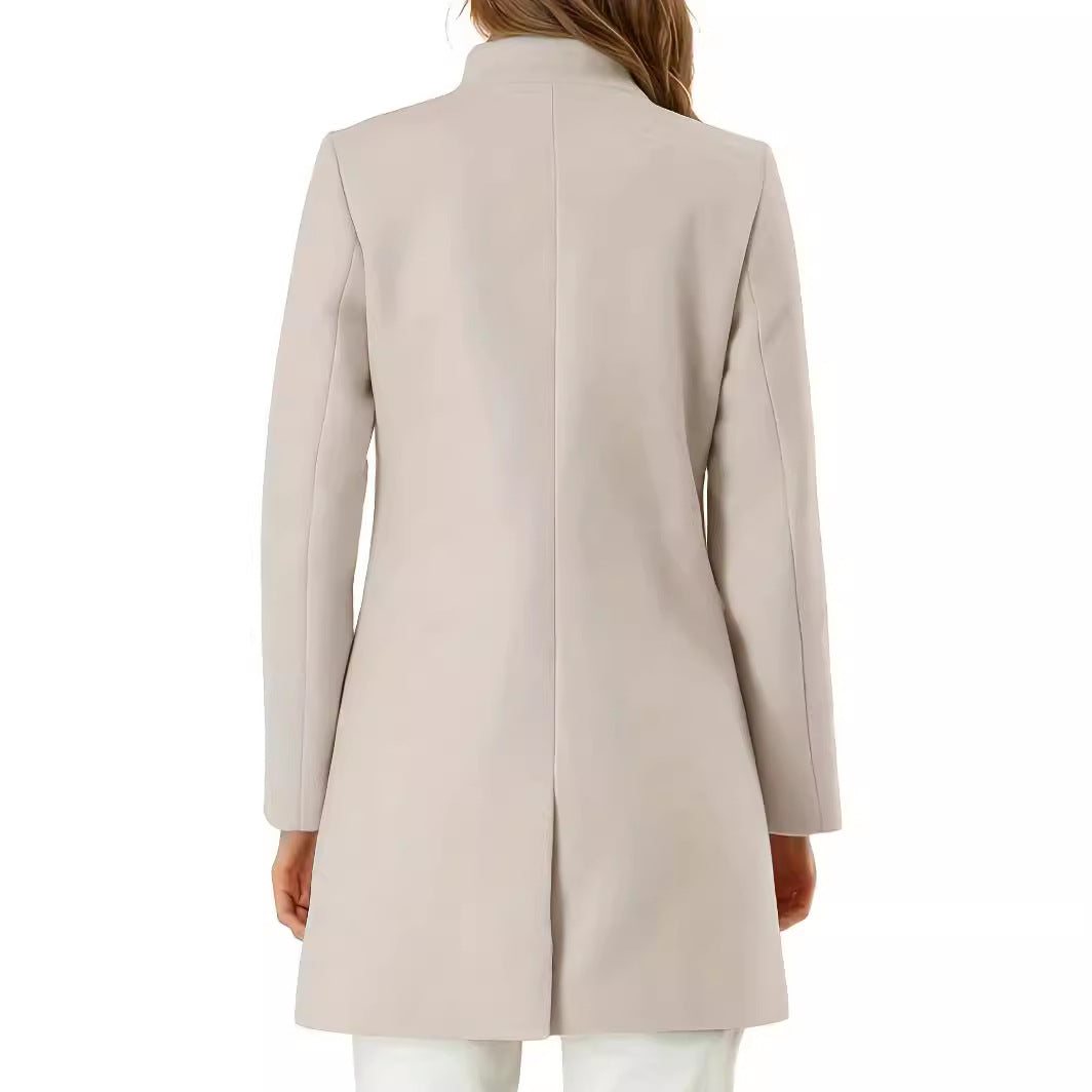 Women's Coat Fashion Casual Solid Color Autumn And Winter Viral Finds Hub