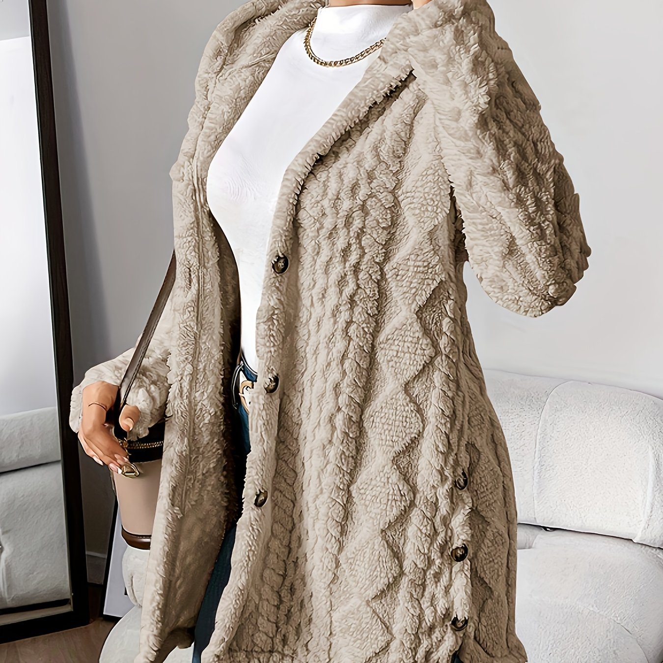 Women's Winter Long Hooded Cardigan Coat Viral Finds Hub