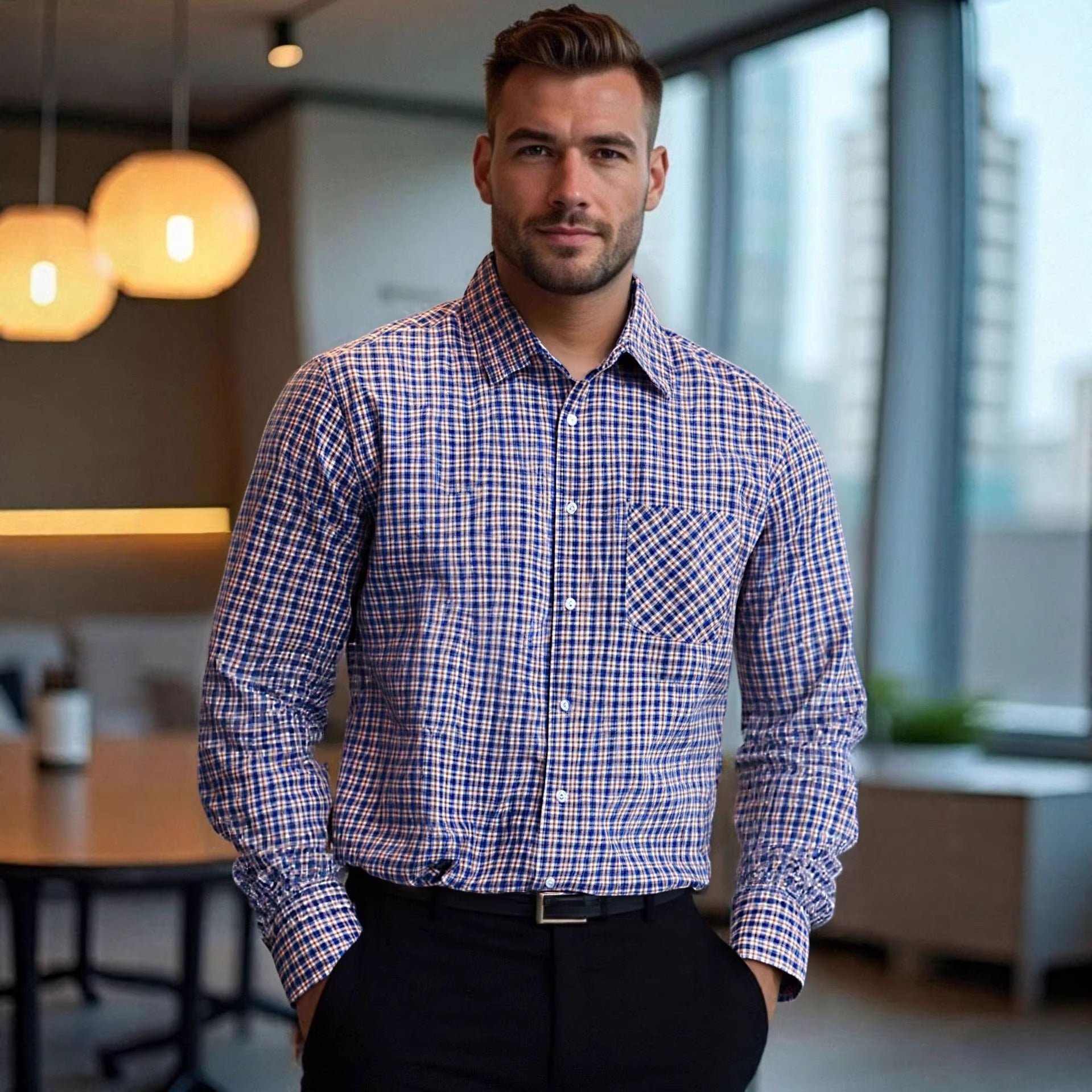Men's Business-Casual Multi-Color Lapel Shirt Viral Finds Hub
