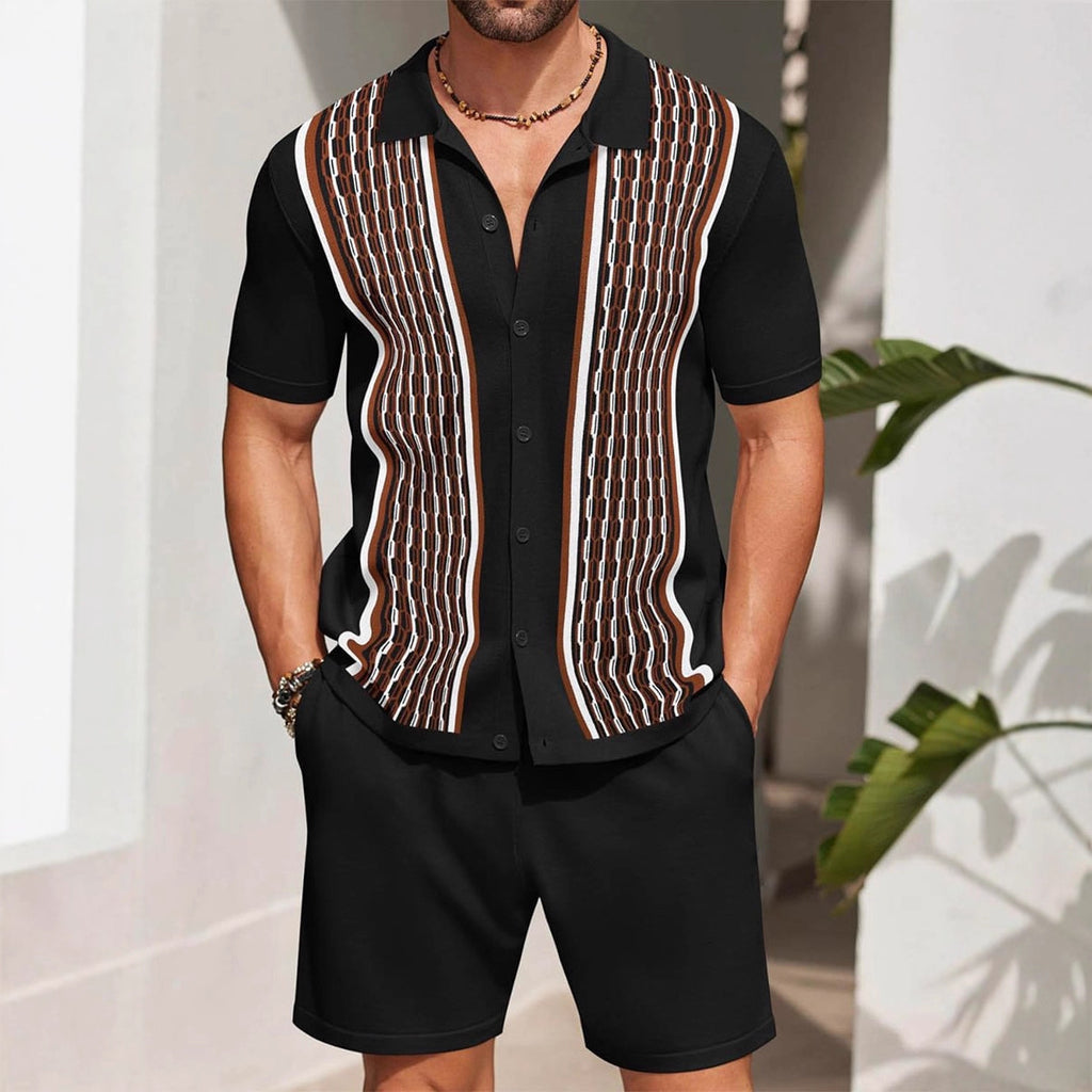 Men's Casual Loose-Fitting Short-Sleeve Shirt Two-Piece Set Viral Finds Hub