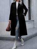 Woolen Long Slim-fit Women's Coat Viral Finds Hub