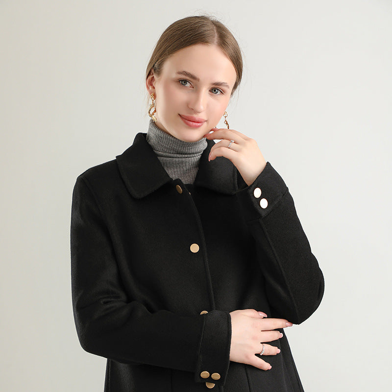 Autumn And Winter New Polo Collar Solid Color Coat For Women Viral Finds Hub