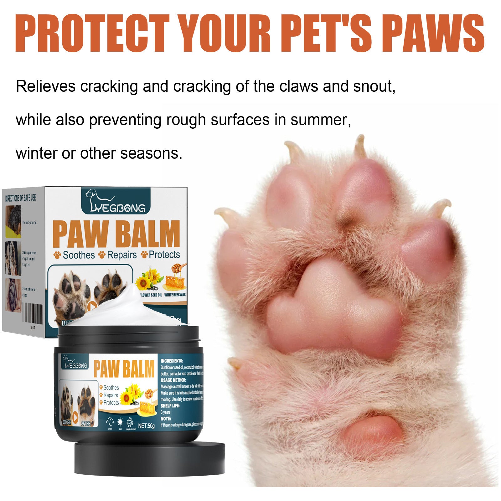 Cat Dog Foot Pad Apply Cleaning Cream Nail Meat Pad Claw Care Cream Viral Finds Hub