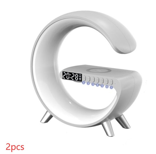 New Intelligent G Shaped LED Lamp Bluetooth Speake Wireless Charger Atmosphere Lamp App Control For Bedroom Home Decor Viral Finds Hub