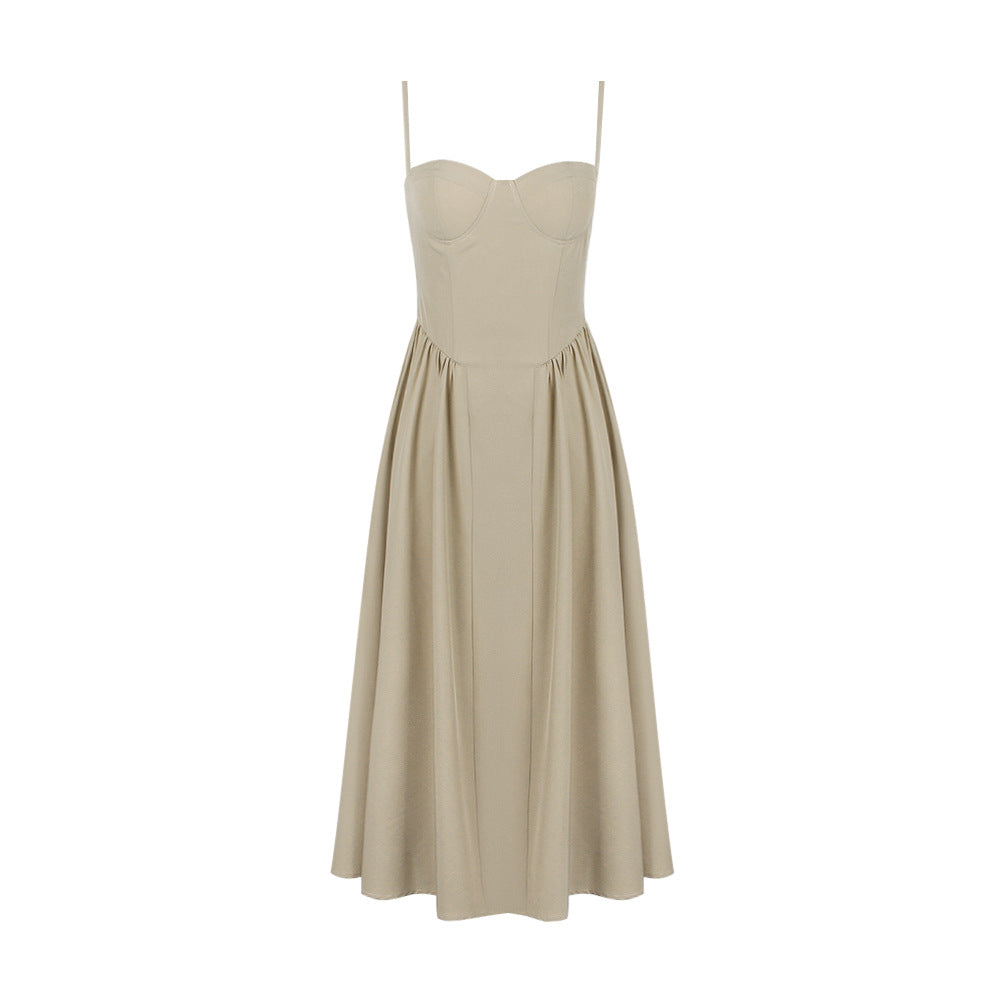 Spicy Sexy V-Neck Slip Dress With Waist-Cinching Design, Slimming Backless Style For Women Viral Finds Hub