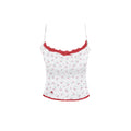Polka Dot Cherry Lace Camisole Can Be Inner Wear Outer Wear Vest Top Viral Finds Hub