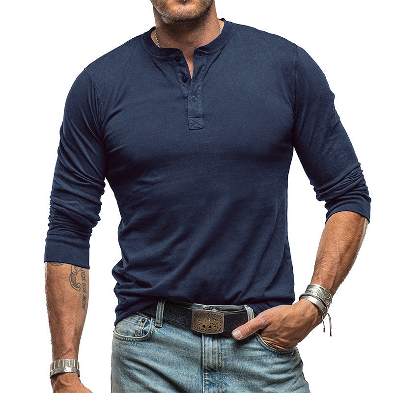 Men's Fashionable Pure Cotton Crewneck Long-Sleeve Viral Finds Hub