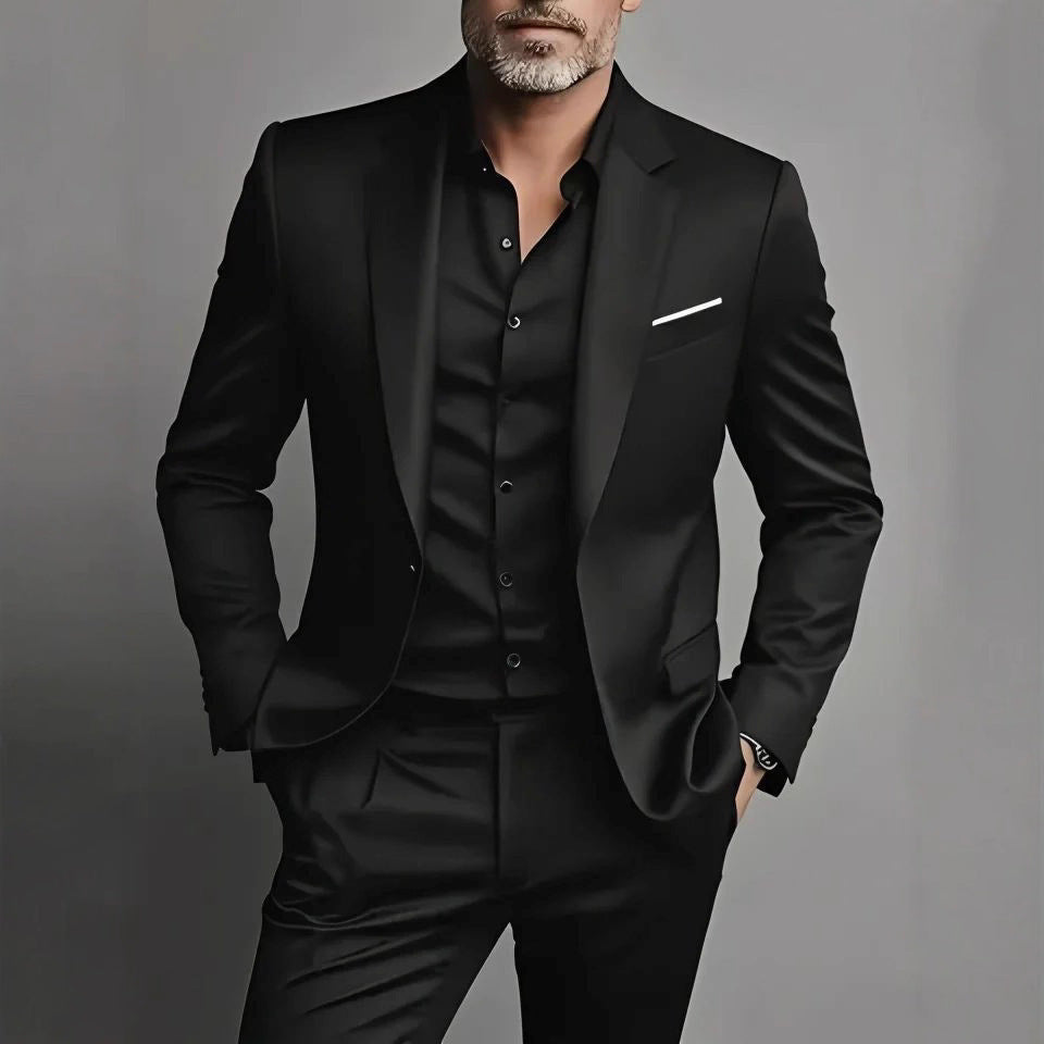 Men's Business-Casual Two-Piece Suit Set Viral Finds Hub