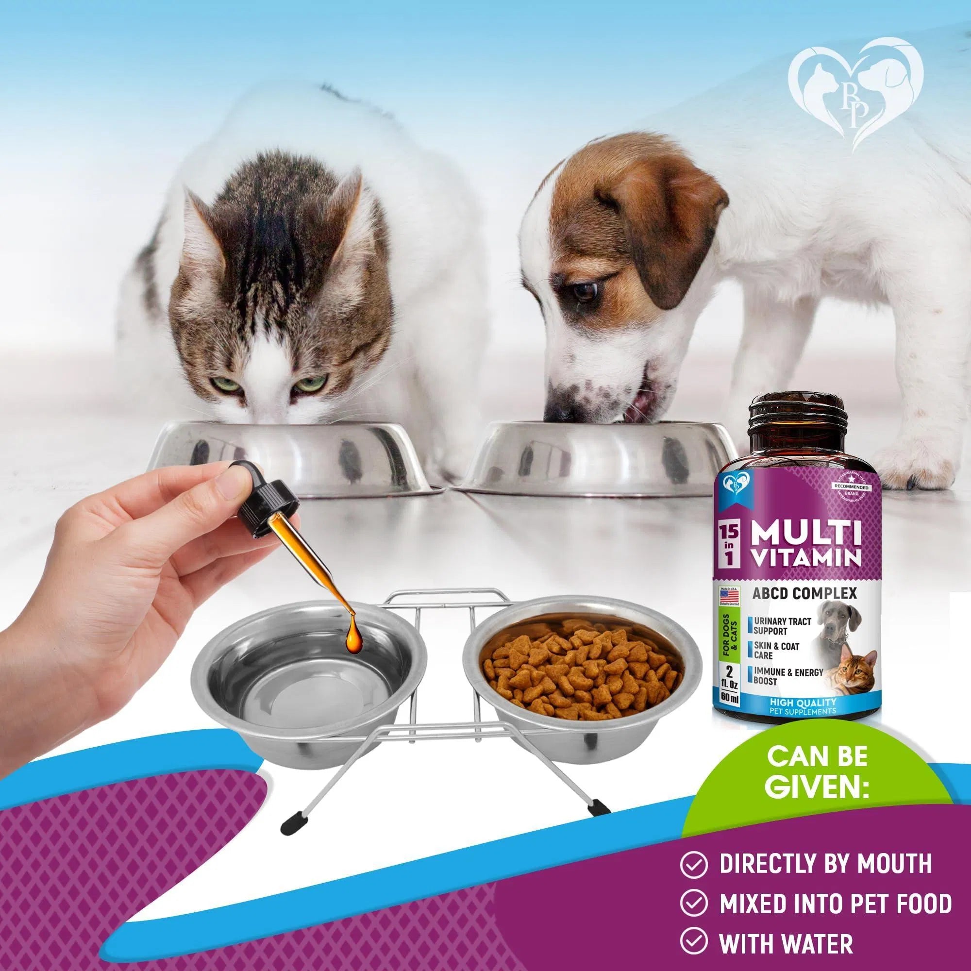 Cat And Dog Multivitamin Liquid With Glucosamine & Cranberry 15 In 1 Health Supplements For Urinary Tract Kidney Bladder Hip And Joint Skin And Coat 60 Ml Viral Finds Hub