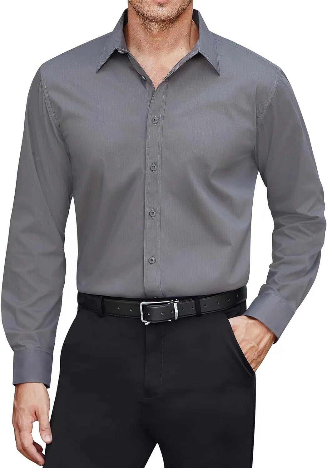 European And American Style Solid-color Men's Shirt Viral Finds Hub