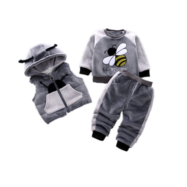 Fleece Thickening Boy Baby Suit Baby Boy Sweater Tide Viral Finds Hub