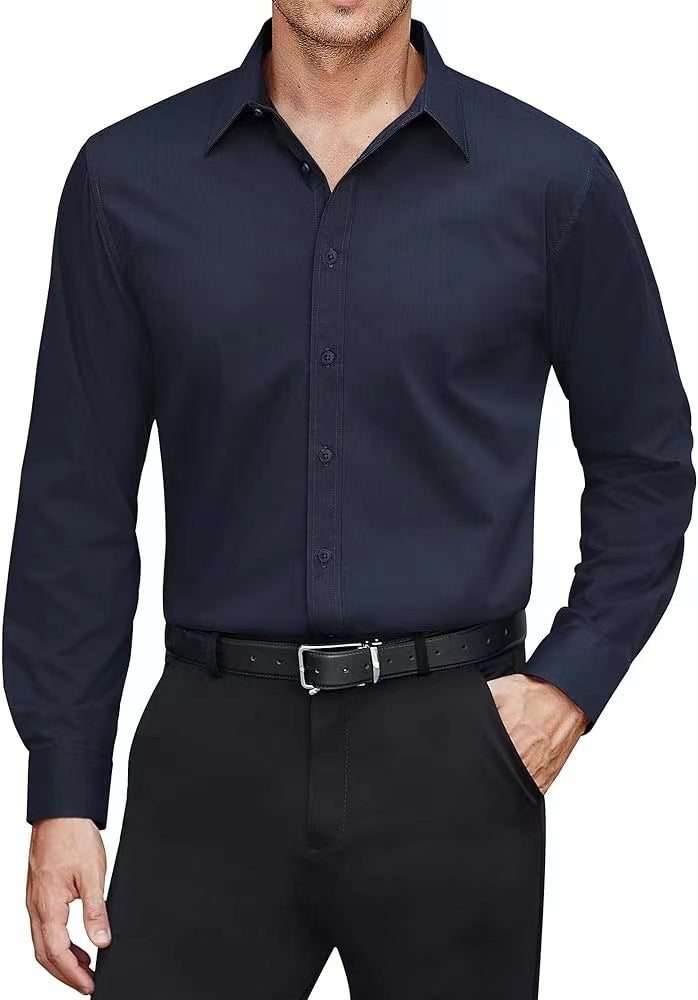 European And American Style Solid-color Men's Shirt Viral Finds Hub