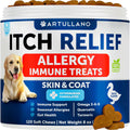 Dog Allergy Relief Chews Itching Skin Relief For Dogs Fish Oil 3 Seasonal Allergies Pills Skin & Coat Anti ItchHot Spots Treatment Canine Immune Health Supplement 120 Soft Treats Viral Finds Hub