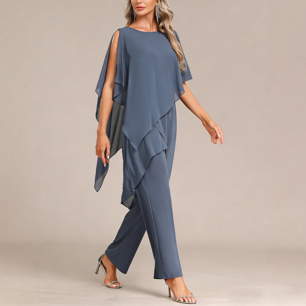 Women's Off-shoulder Irregular Top And Pants Two-piece Set Viral Finds Hub