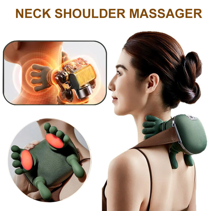 Electric Neck And Shoulder Muscle Massager Wireless Shoulder And Back Kneading Massage Shawl Neck Masajeador Relax Pain Relief Viral Finds Hub