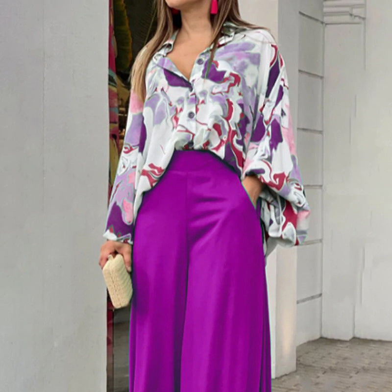 Fashionable Printed Wide-leg Pants Viral Finds Hub